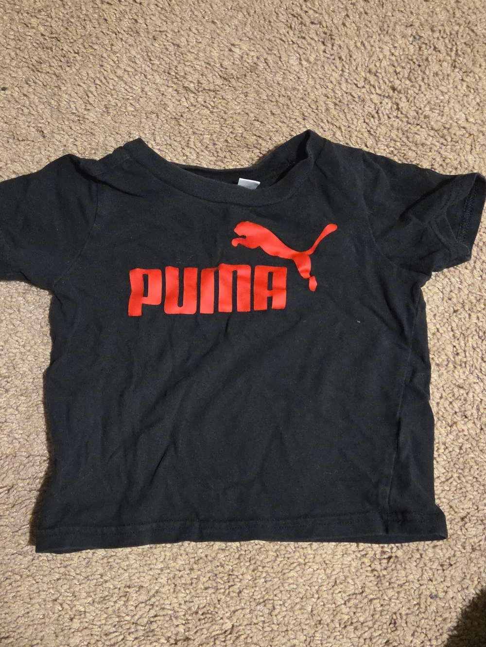 Puma Black Tee with Red Logo